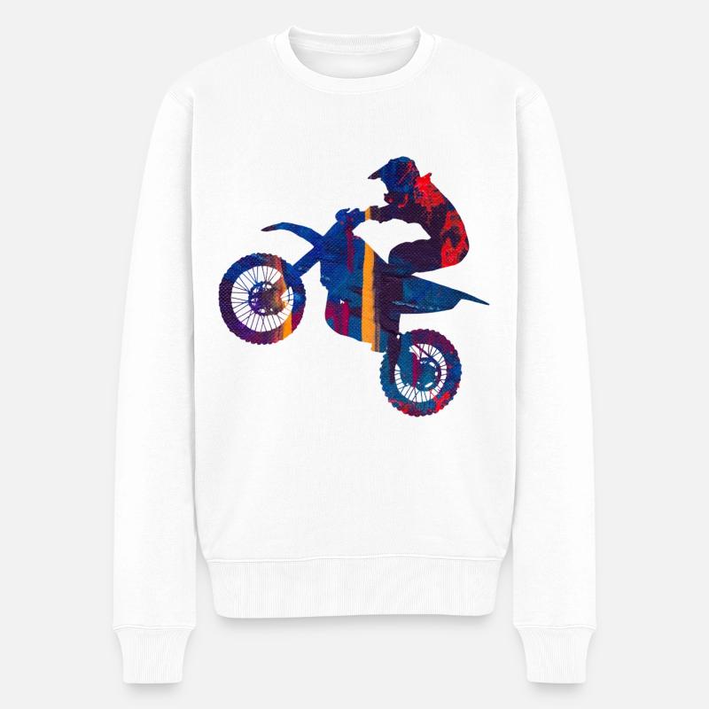 Moto - Pull Premium bio Homme - blanc