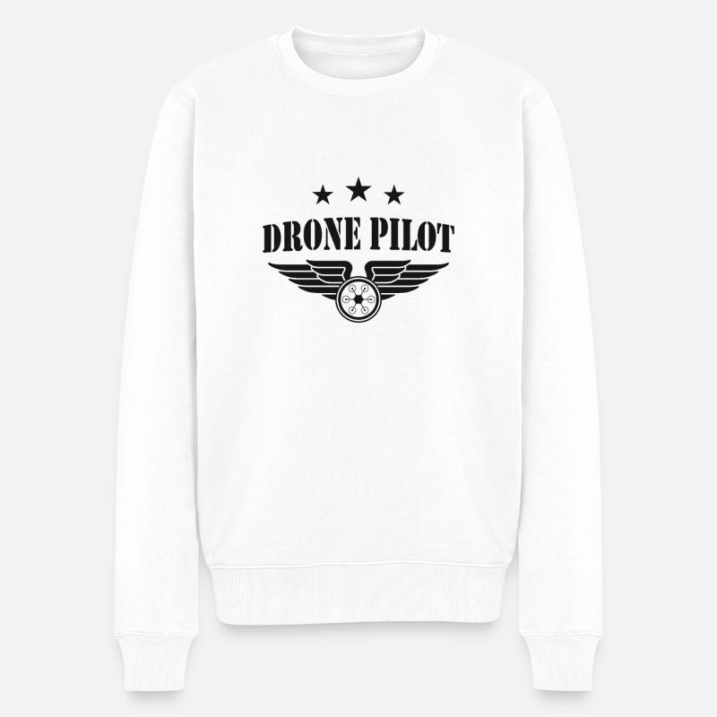 Pilote de drone - Pull Premium bio Homme - blanc