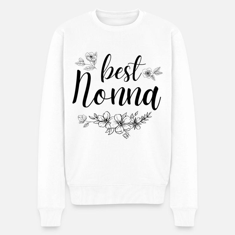 Meilleure Nonna. Cadeau Nonna - Pull Premium bio Homme - blanc
