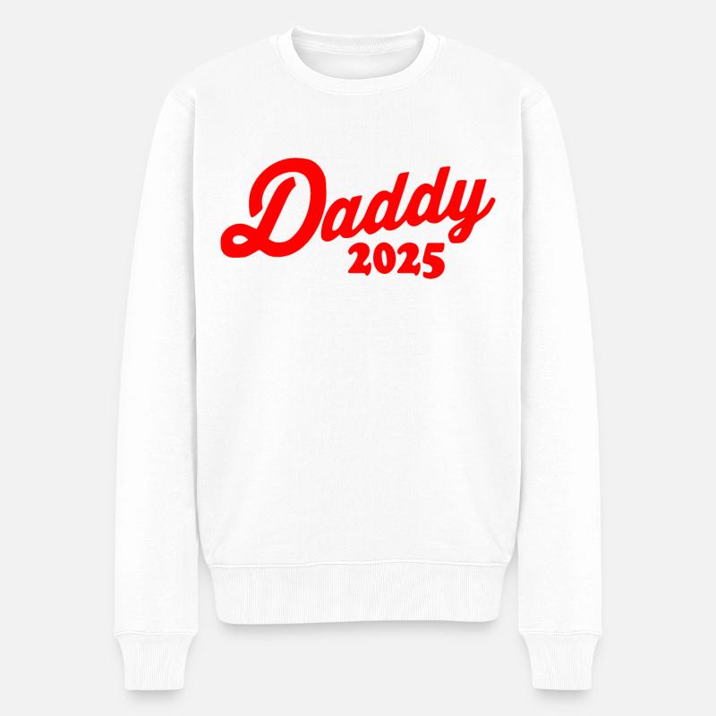 Daddy 2025 - Økologisk premium-sweatshirt til mænd - hvid