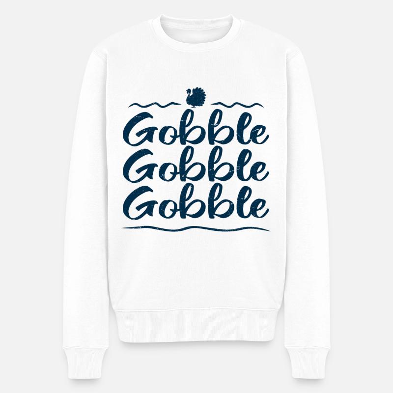 Gobble Gobble Gobble - Männer Premium Bio Pullover - Weiß