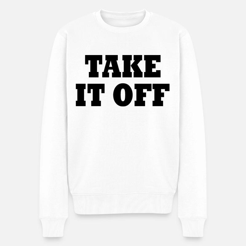 Take it off - Pull Premium bio Homme - blanc