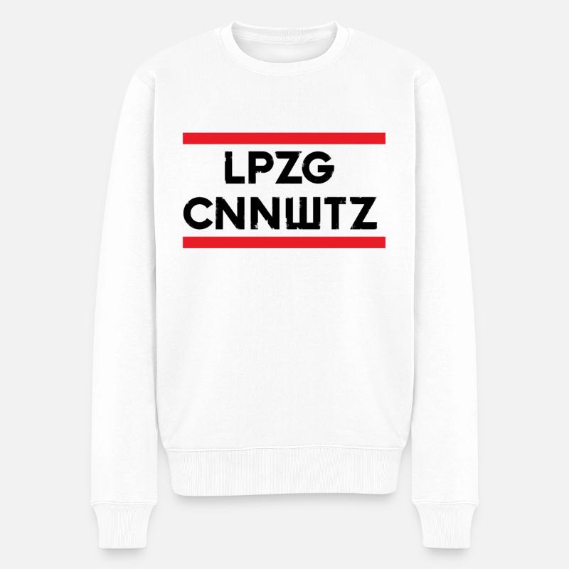 Leipzig Connewitz - Männer Premium Bio Pullover - Weiß