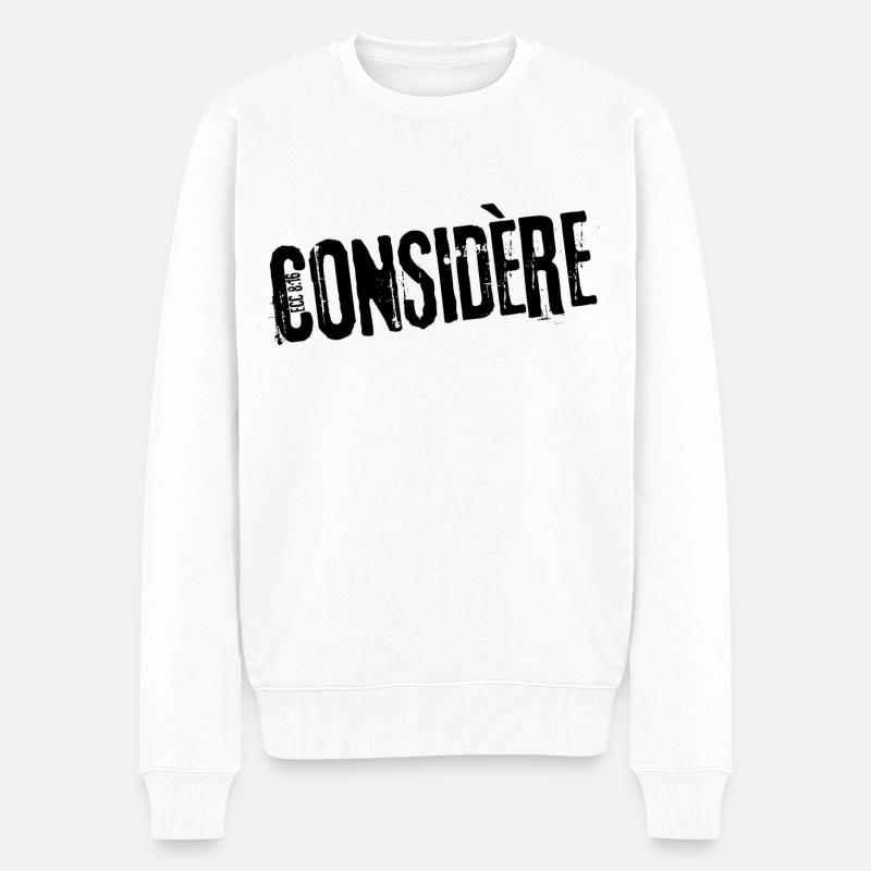 Considère - Ps /119 - Pull Premium bio Homme - blanc
