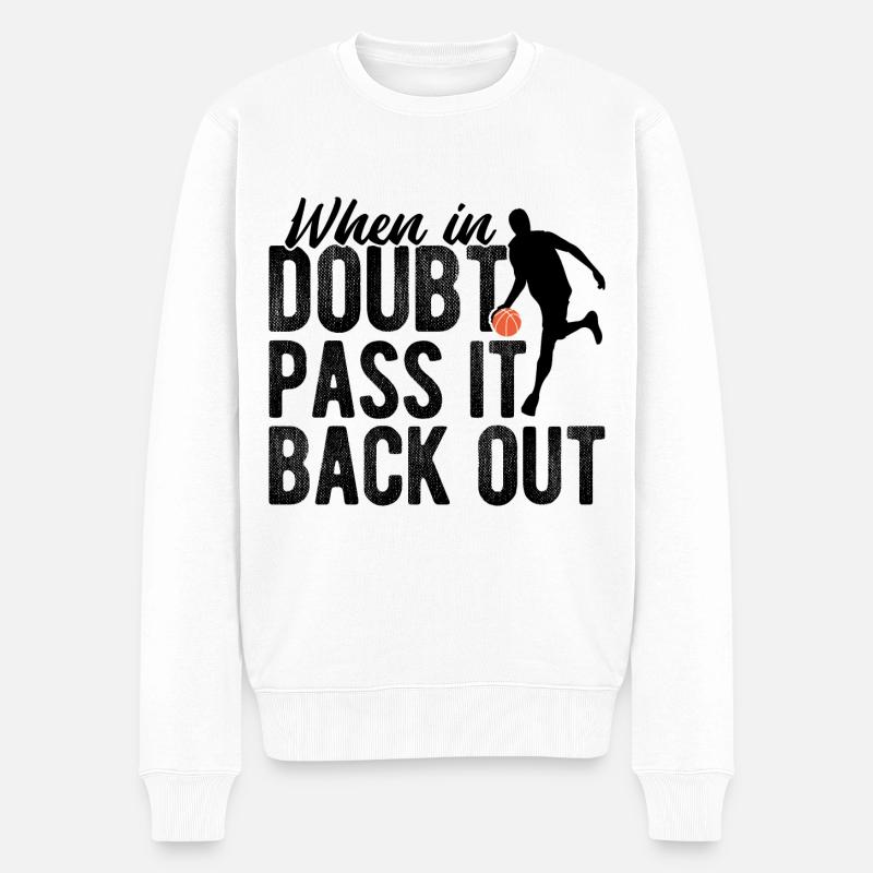 Basketball - Männer Premium Bio Pullover - Weiß