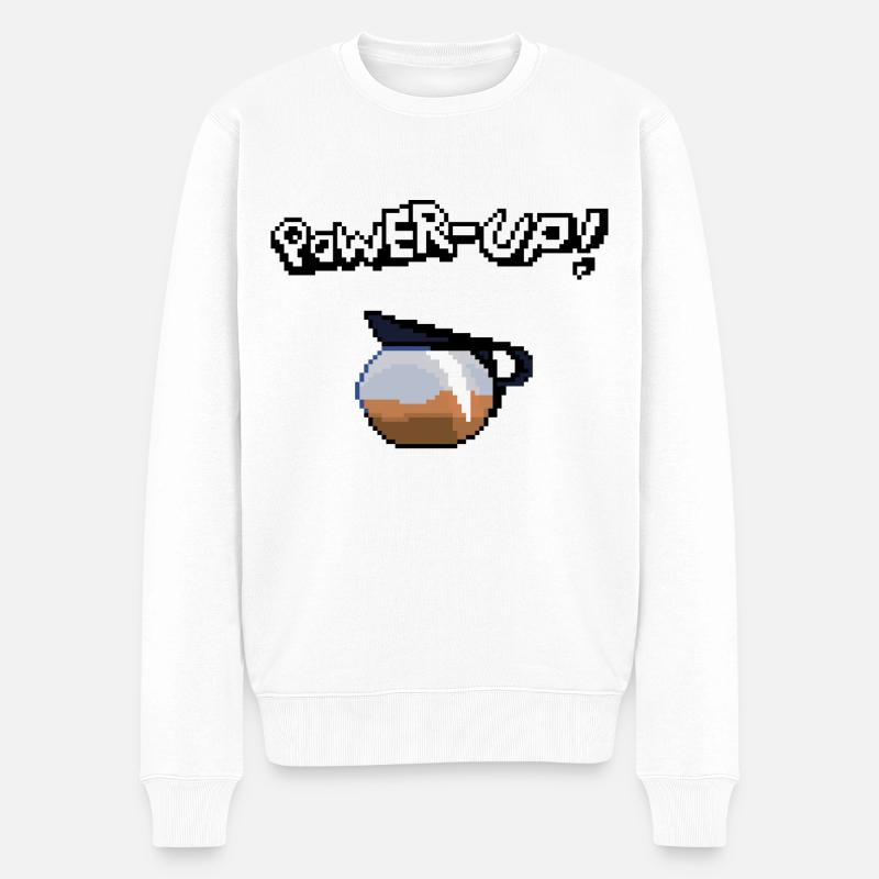 Power Up! - Pull Premium bio Homme - blanc