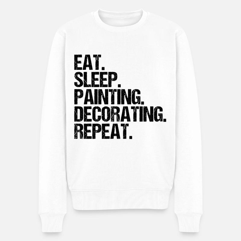 Peintre et peintre painter - Pull Premium bio Homme - blanc