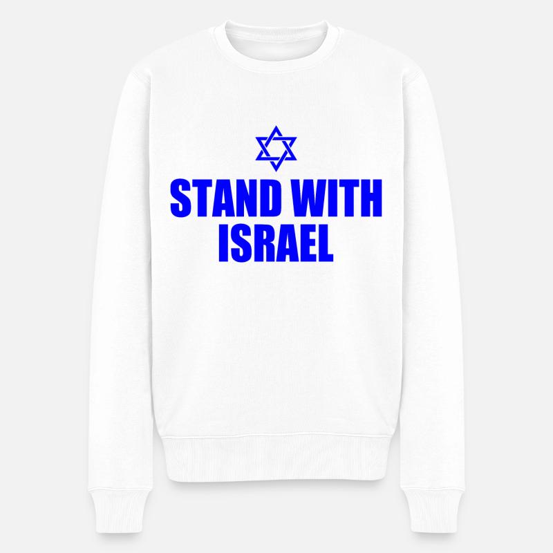 We stand with israel - Pull Premium bio Homme - blanc