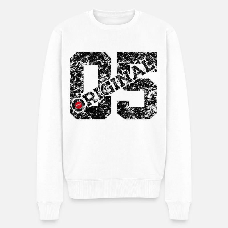 21. GEBURTSTAG 21 JAHRE ORIGINAL 2005 - Männer Premium Bio Pullover - Weiß