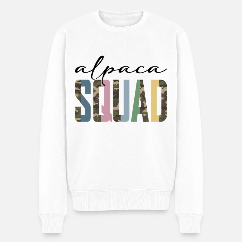 Alpaca Squad Équipe Alpaka - Pull Premium bio Homme - blanc