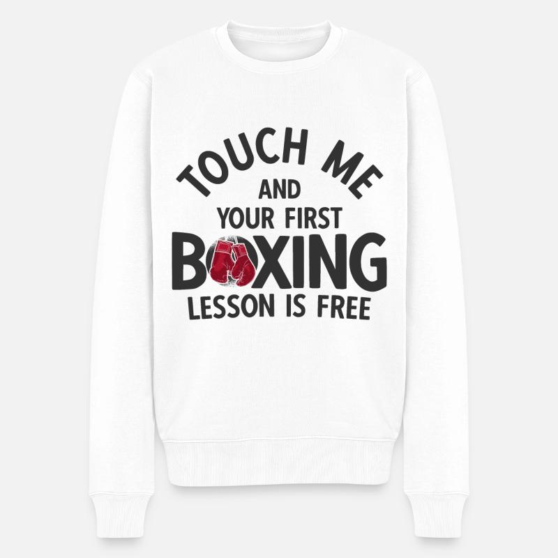 Boxsport Boxing - Männer Premium Bio Pullover - Weiß