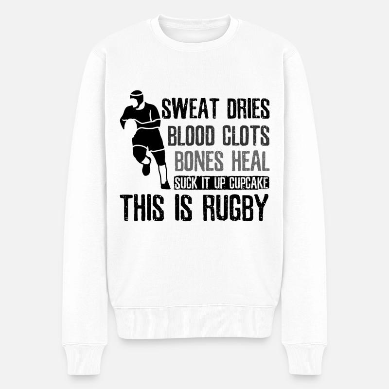 Rugby Rugby - Männer Premium Bio Pullover - Weiß