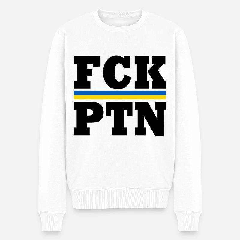 Fck ptn - Pull Premium bio Homme - blanc