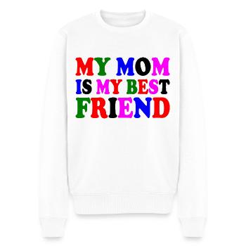 my mom is my best friend - Männer Premium Bio Pullover - Weiß - Vorne - Thijin (182cm)