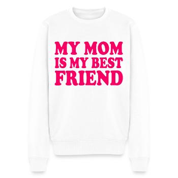 my mom is my best friend - Männer Premium Bio Pullover - Weiß - Vorne - Thijin (182cm)