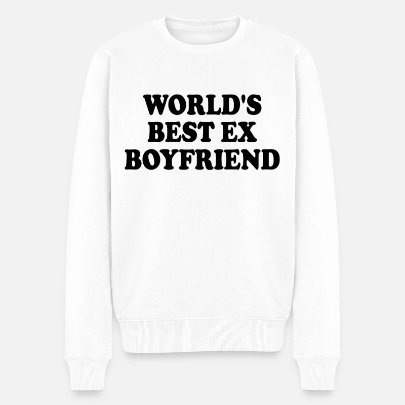 world's best ex boyfriend - Männer Premium Bio Pullover - Weiß