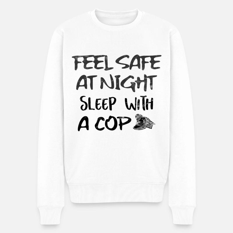 Polizei - Männer Premium Bio Pullover - Weiß