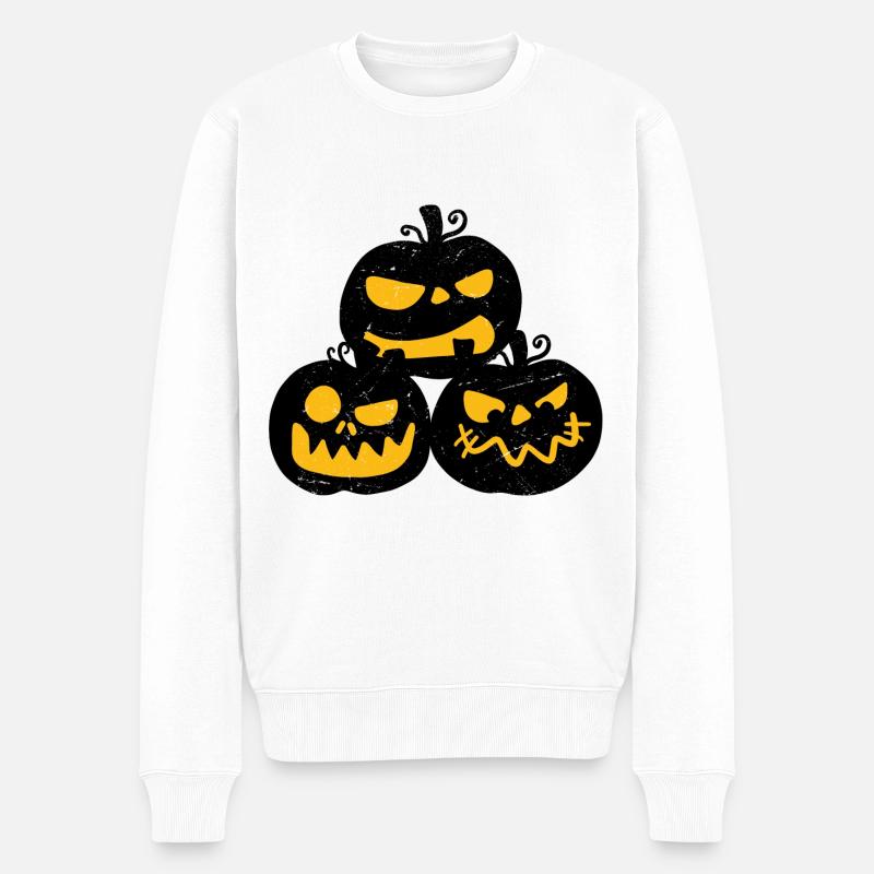 Halloween Geschenk - Männer Premium Bio Pullover - Weiß