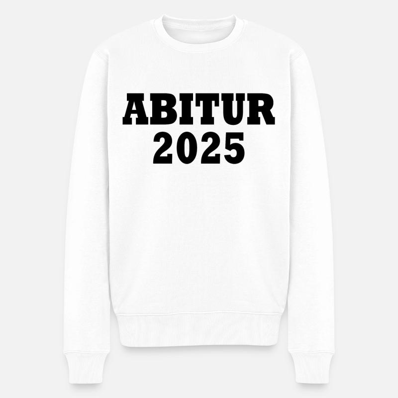 Abitur 2025 - Männer Premium Bio Pullover - Weiß