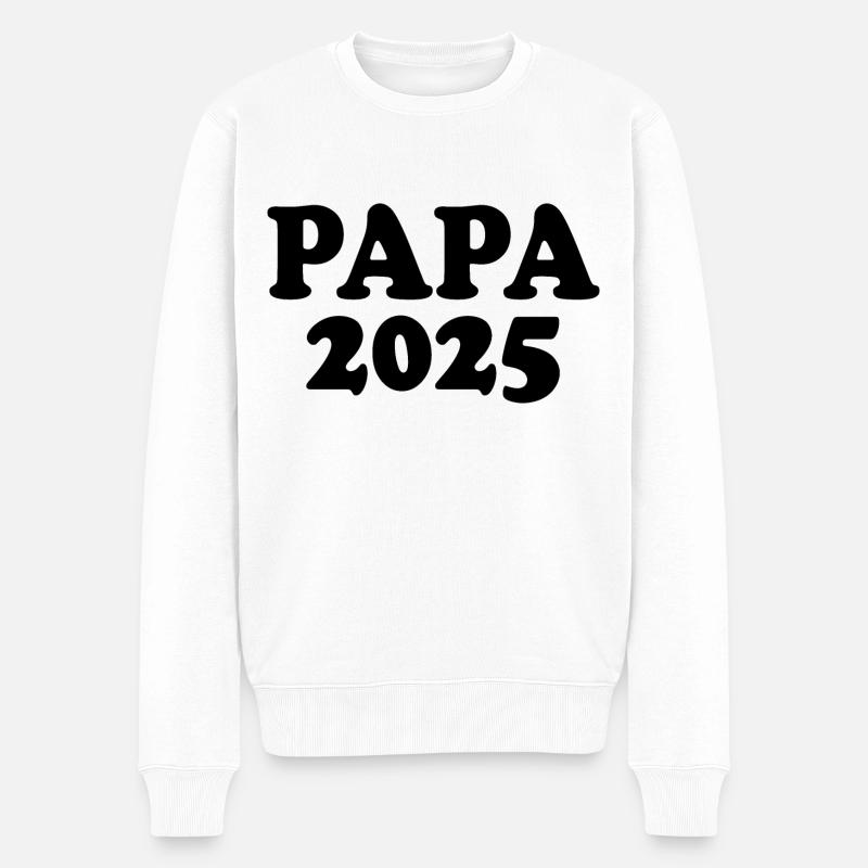 Papa 2025 - Pull Premium bio Homme - blanc