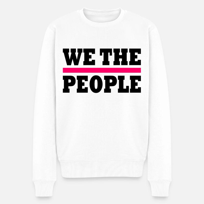 we the people - Männer Premium Bio Pullover - Weiß