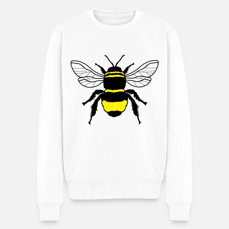 Abeille - Pull Premium bio Homme - blanc