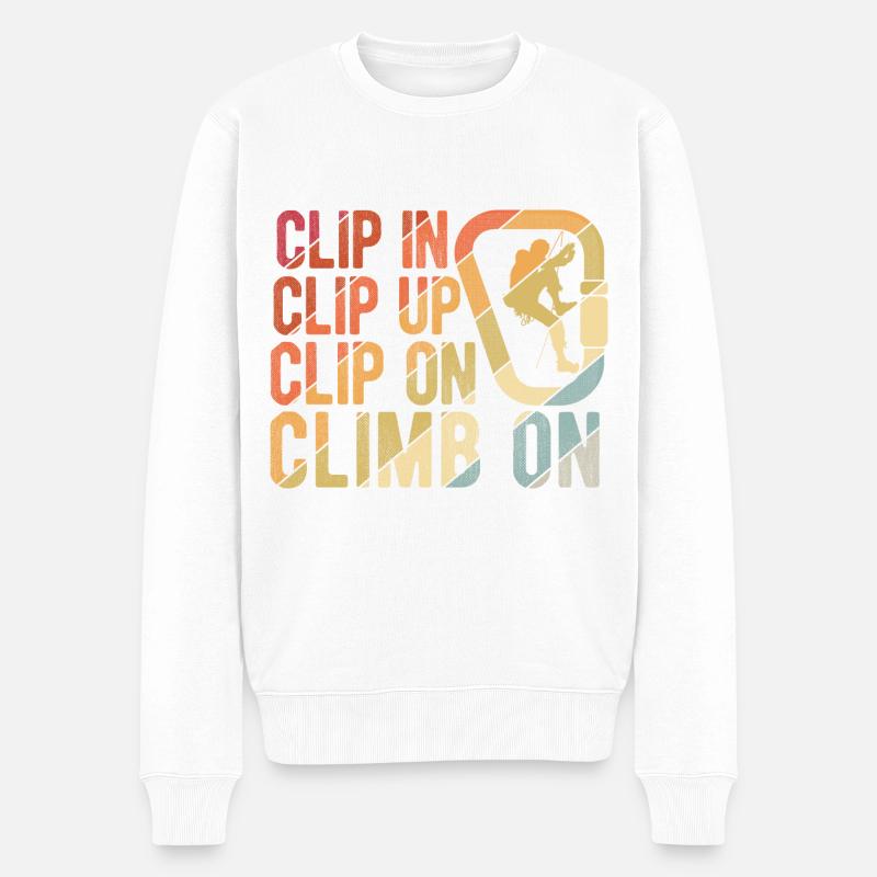 Klettern Bouldern - Männer Premium Bio Pullover - Weiß