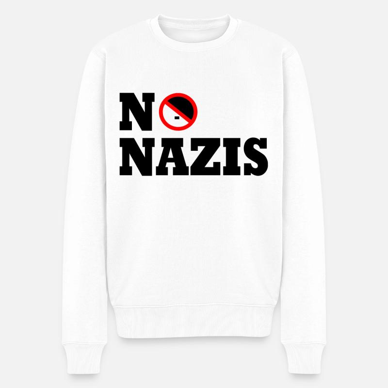 No nazis - Pull Premium bio Homme - blanc