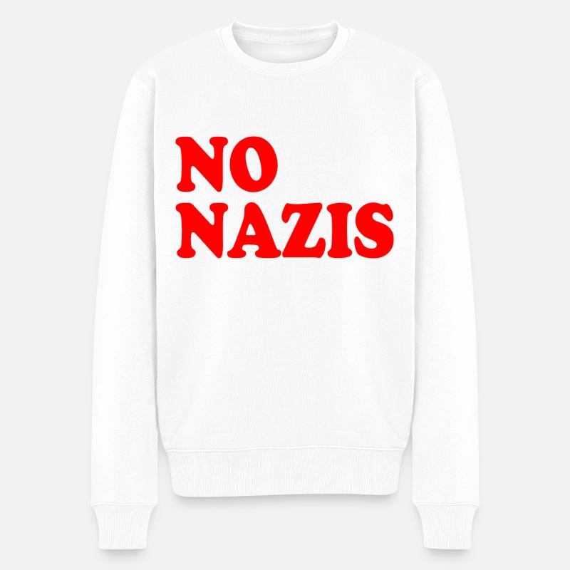 Pas de nazis - Pull Premium bio Homme - blanc