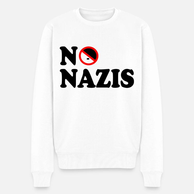 Pas de nazis - Pull Premium bio Homme - blanc