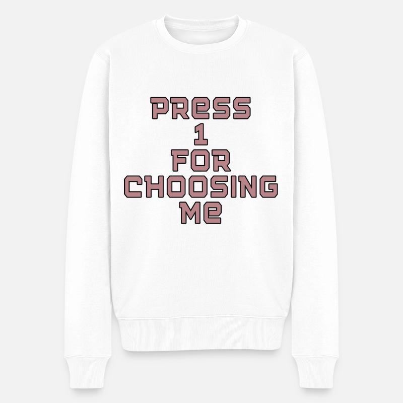 Mich wählen - Männer Premium Bio Pullover - Weiß