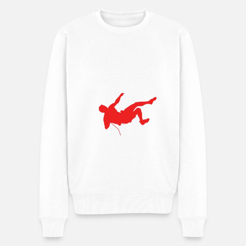 Klettern Bouldern - Männer Premium Bio Pullover - Weiß