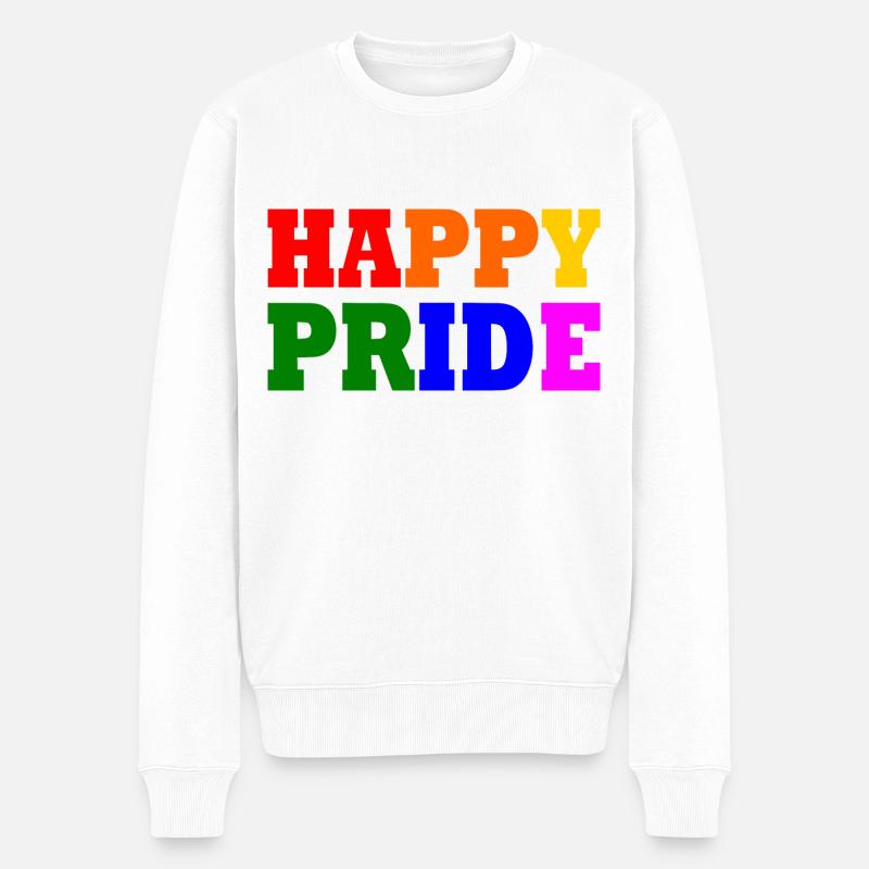 Happy pride - Pull Premium bio Homme - blanc