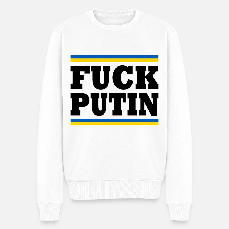 Puck futin - Männer Premium Bio Pullover - Weiß