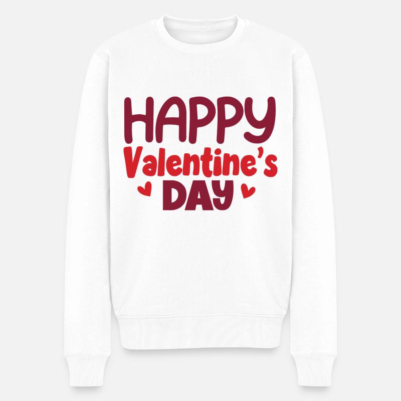 Joyeuse Saint-Valentin - Pull Premium bio Homme - blanc