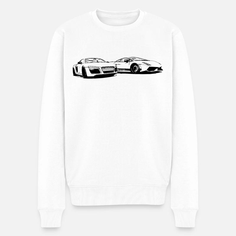 Supersportwagen - Männer Premium Bio Pullover - Weiß