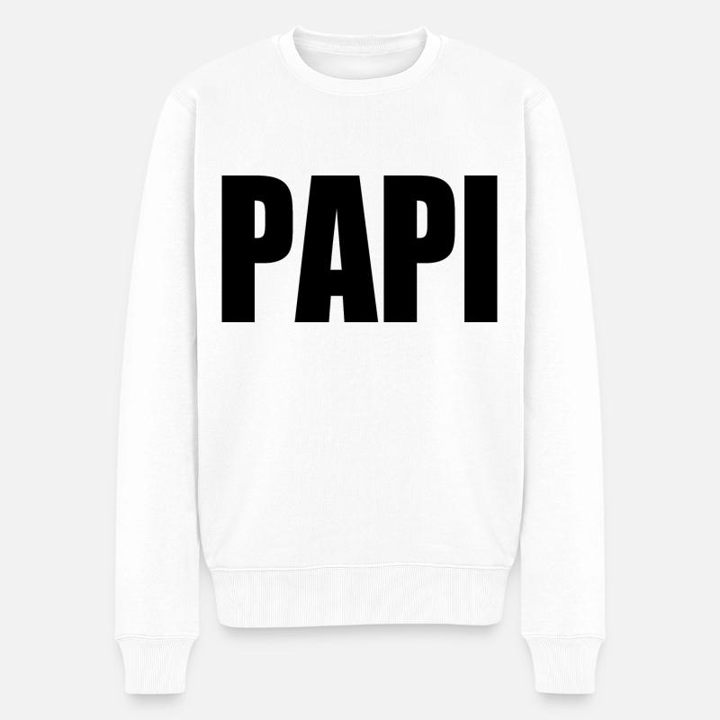 Papi - Pull Premium bio Homme - blanc