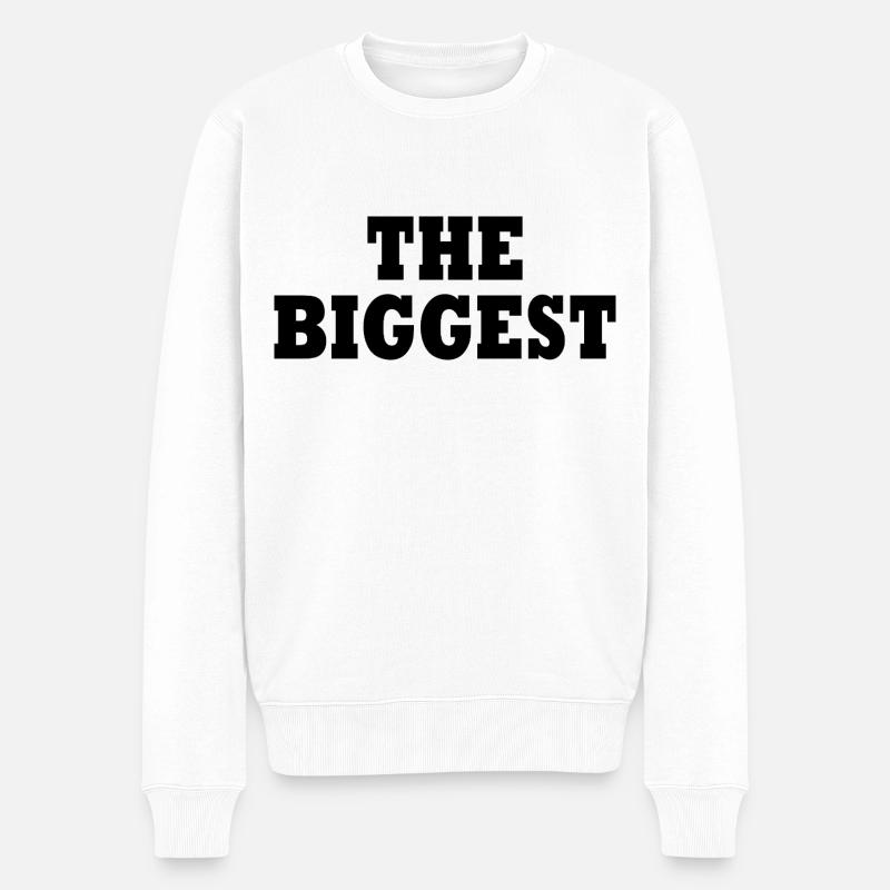 The biggest - Männer Premium Bio Pullover - Weiß