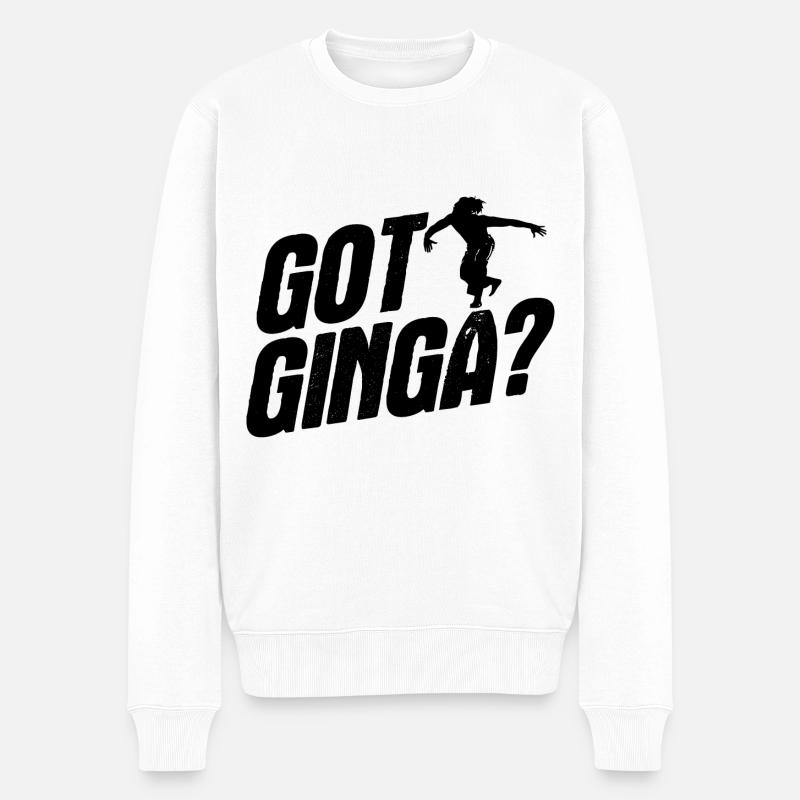 Capoeira - Männer Premium Bio Pullover - Weiß