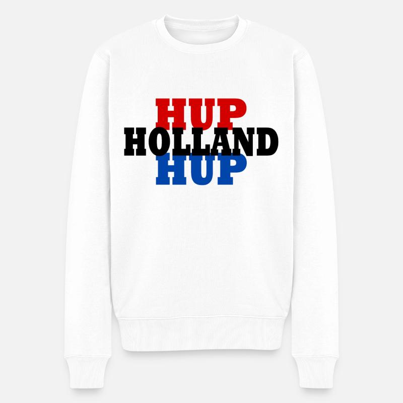 Hup holland hup - Männer Premium Bio Pullover - Weiß