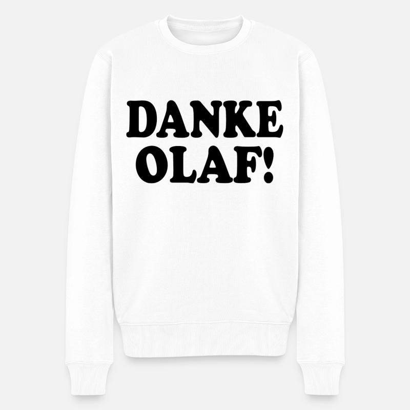 Danke olaf - Männer Premium Bio Pullover - Weiß