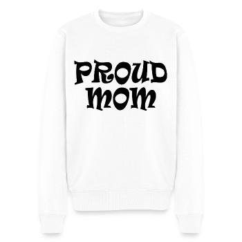 Proud mom - Männer Premium Bio Pullover - Weiß - Vorne - Thijin (182cm)