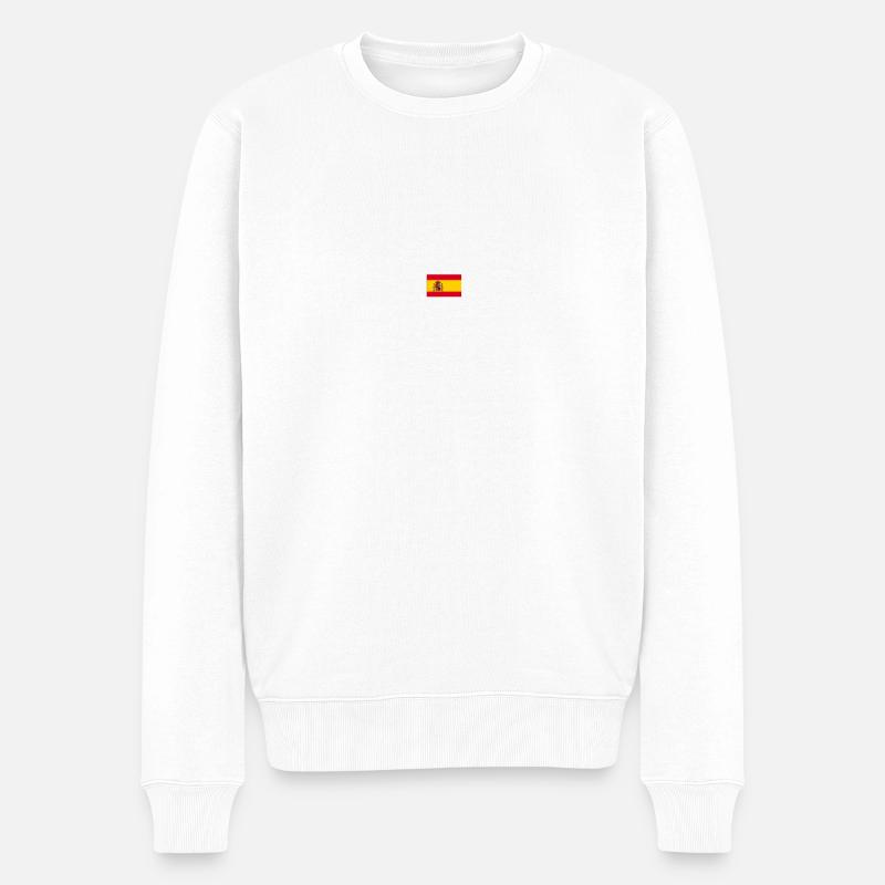 Barcelona - Männer Premium Bio Pullover - Weiß