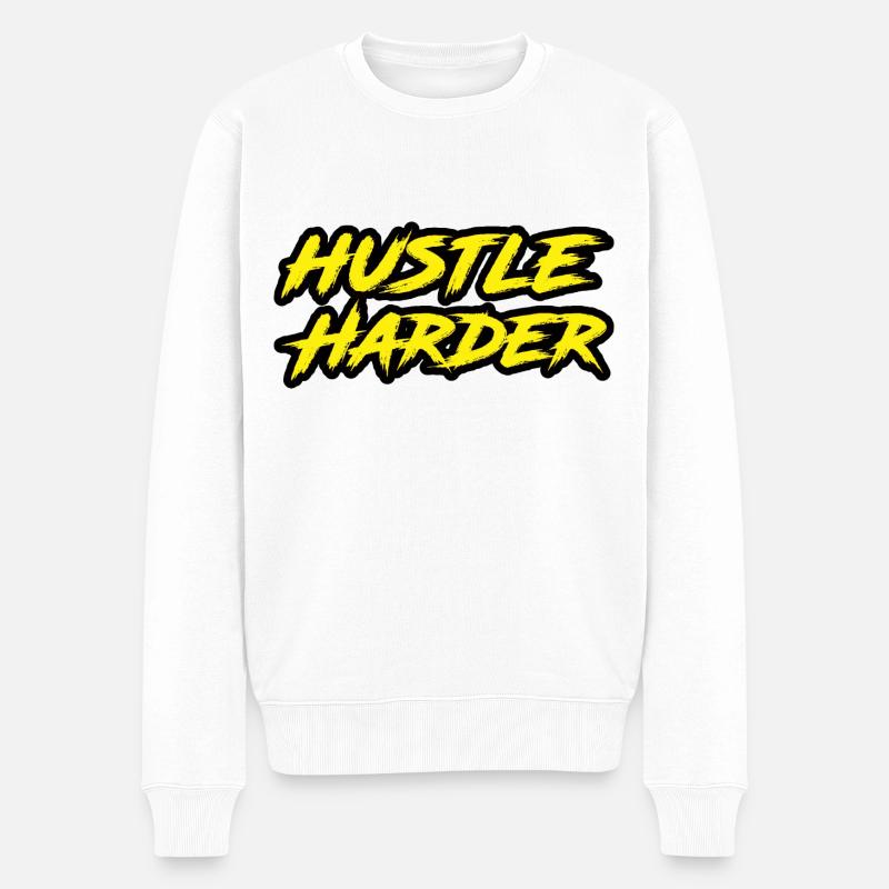 Hustle - Pull Premium bio Homme - blanc