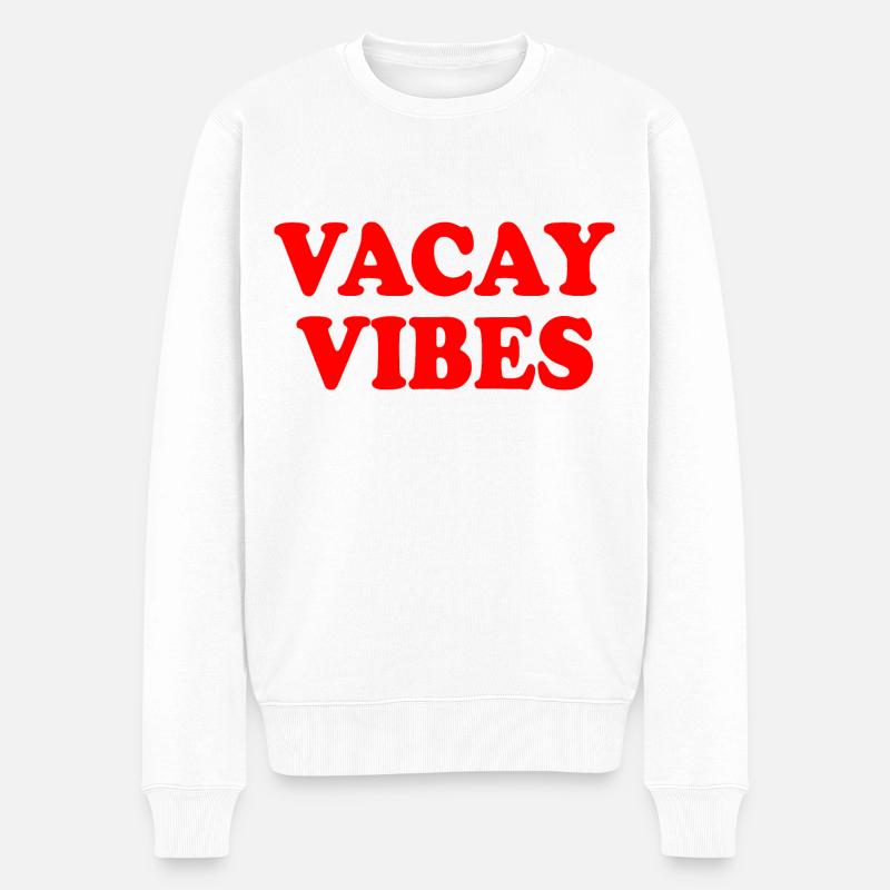 Vacay vibes - Pull Premium bio Homme - blanc