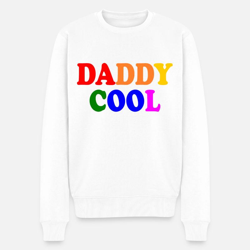 Daddy cool - Männer Premium Bio Pullover - Weiß