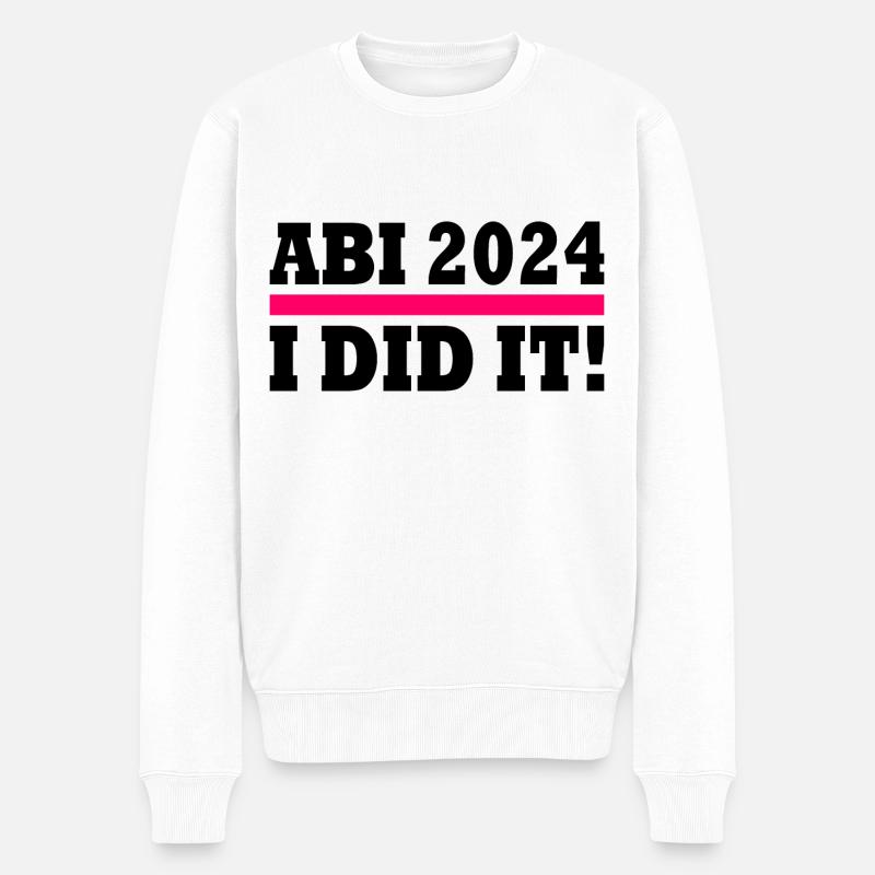 Abi 2024 - Männer Premium Bio Pullover - Weiß