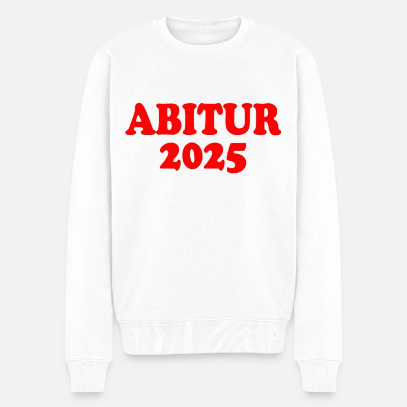 Abitur 2025 - Männer Premium Bio Pullover - Weiß
