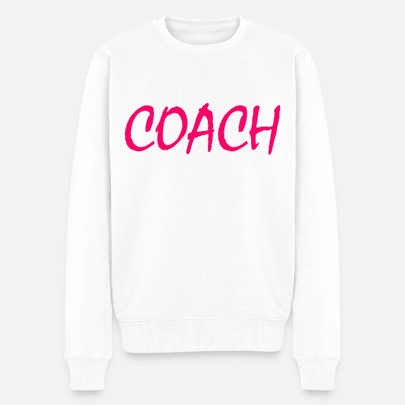 COACH - Männer Premium Bio Pullover - Weiß