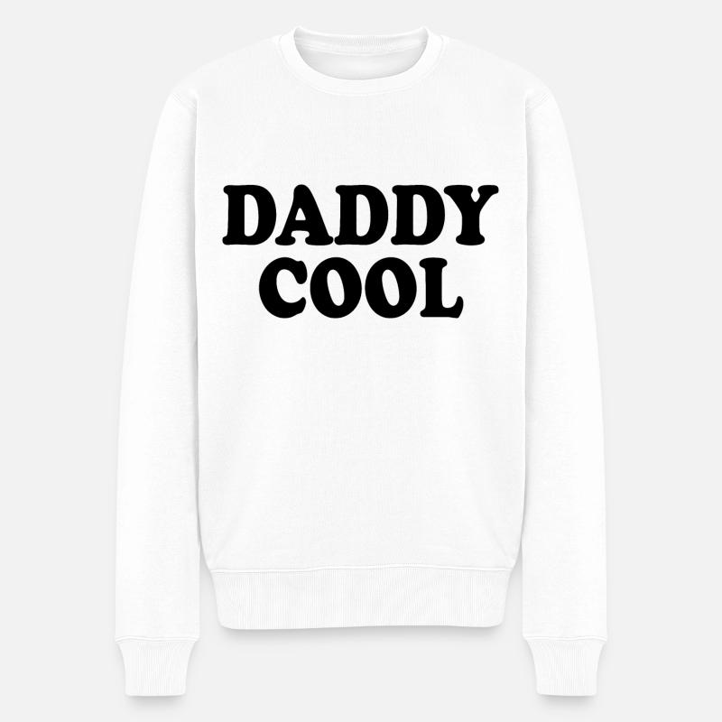 Daddy cool - Männer Premium Bio Pullover - Weiß